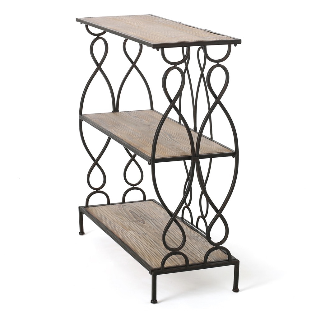 Mia Modern Industrial 2 Shelf Firwood Bookcase by Christopher Knight Home   33.50\