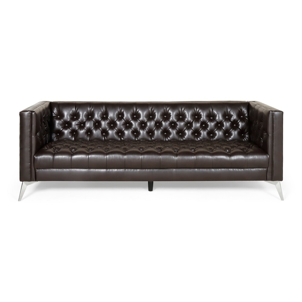 Galvin Contemporary Tufted 3 Seater Sofa by Christopher Knight Home   88.00\