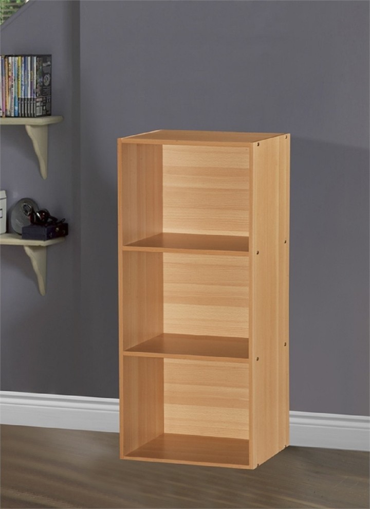 3 Shelf Bookcase   Contemporary   Bookcases   by Hodedah Import Inc.  Houzz