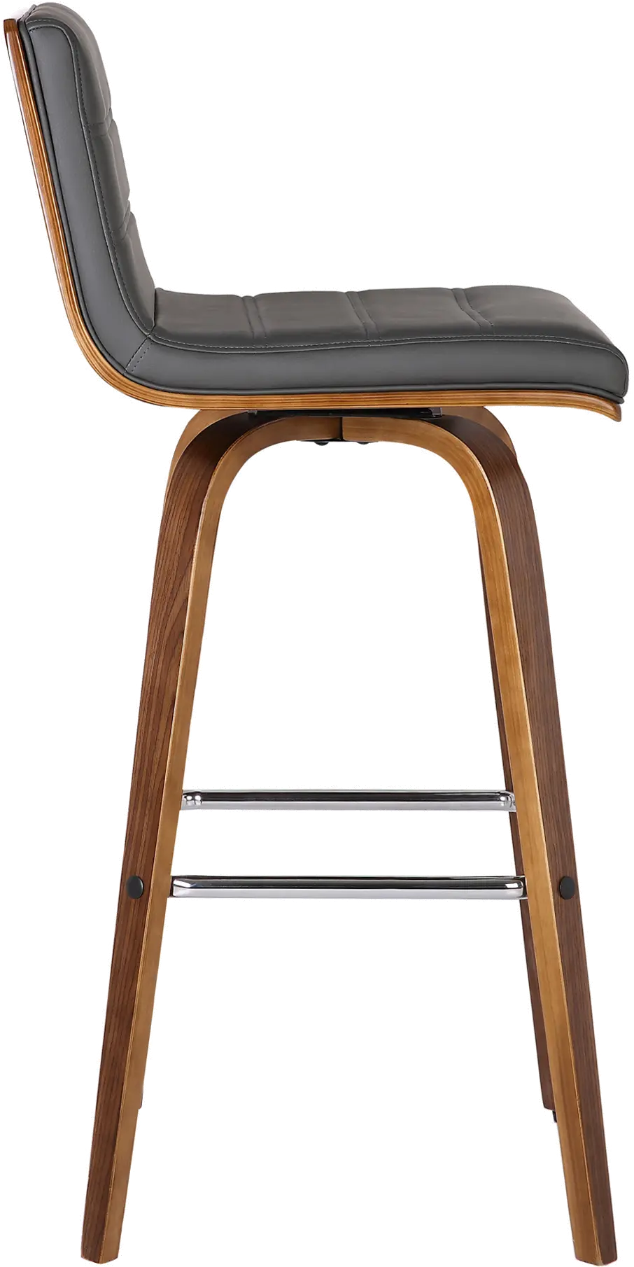 Vienna Gray and Brown Swivel Bar Stool