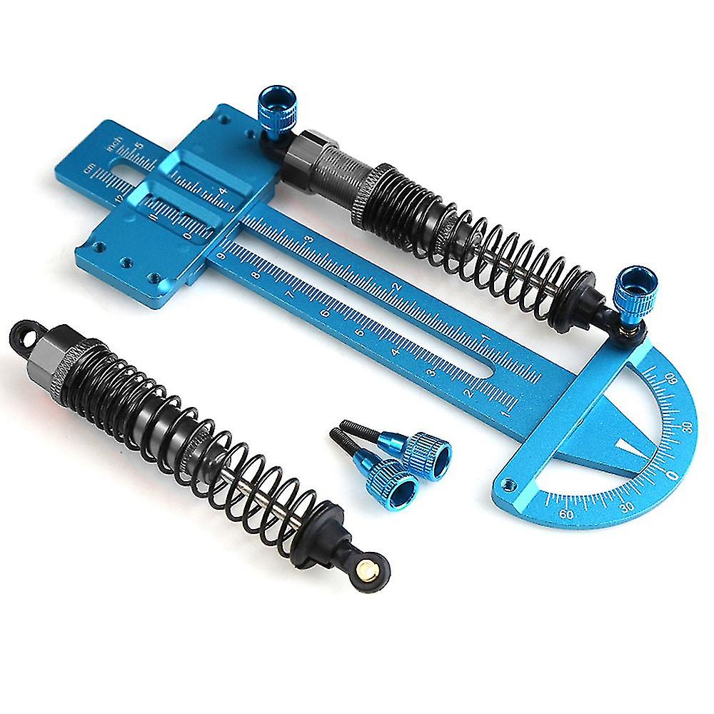 Metal Ruler Shock Synchronizer Rc Car Tool Range 12cm For 1/8 1/10 1/12 1/16 1/18 1/24 Rc Car，blue