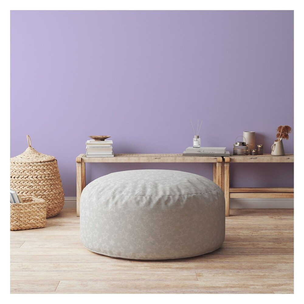 Joita Indoor Sparkle Round Zipper Pouf Cover Only 24\