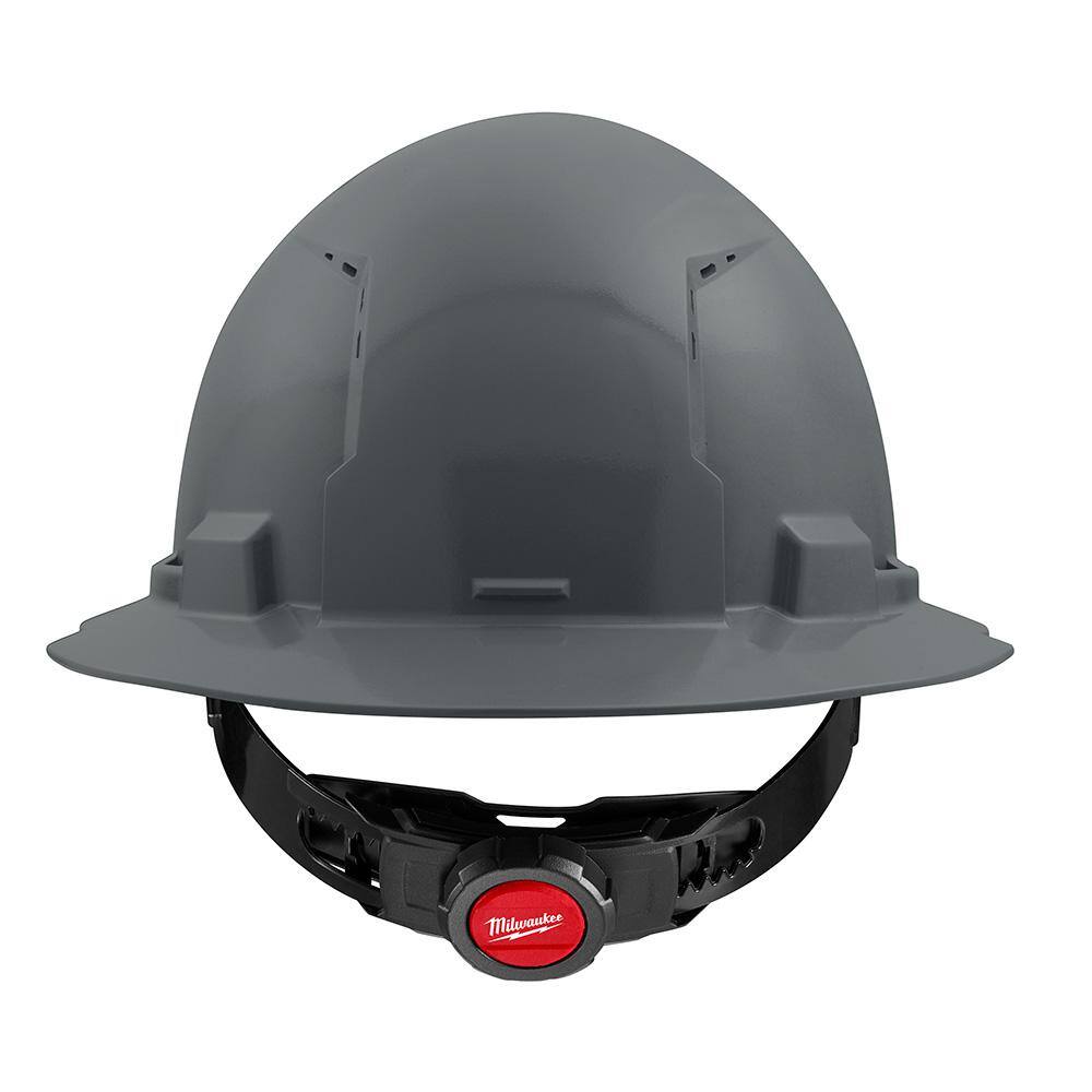 MW BOLT Gray Type 1 Class C Full Brim Vented Hard Hat with 4-Point Ratcheting Suspension (10-Pack) 48-73-1215X10