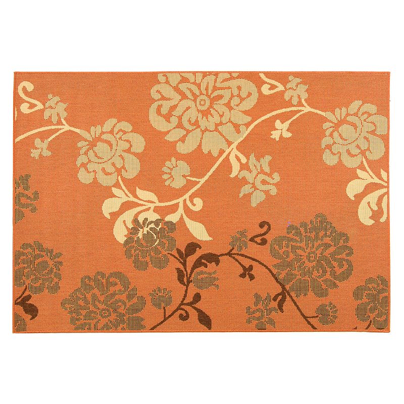 Safavieh Courtyard Floral Vine Indoor Outdoor Rug