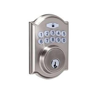 Defiant Castle Satin Nickel Single Cylinder Electronic Keypad Deadbolt GA7X2D01AA