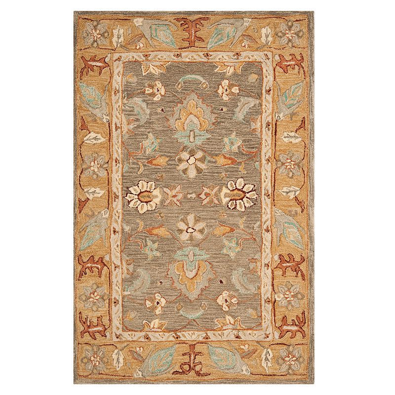 Safavieh Anatolia Corey Framed Floral Wool Rug