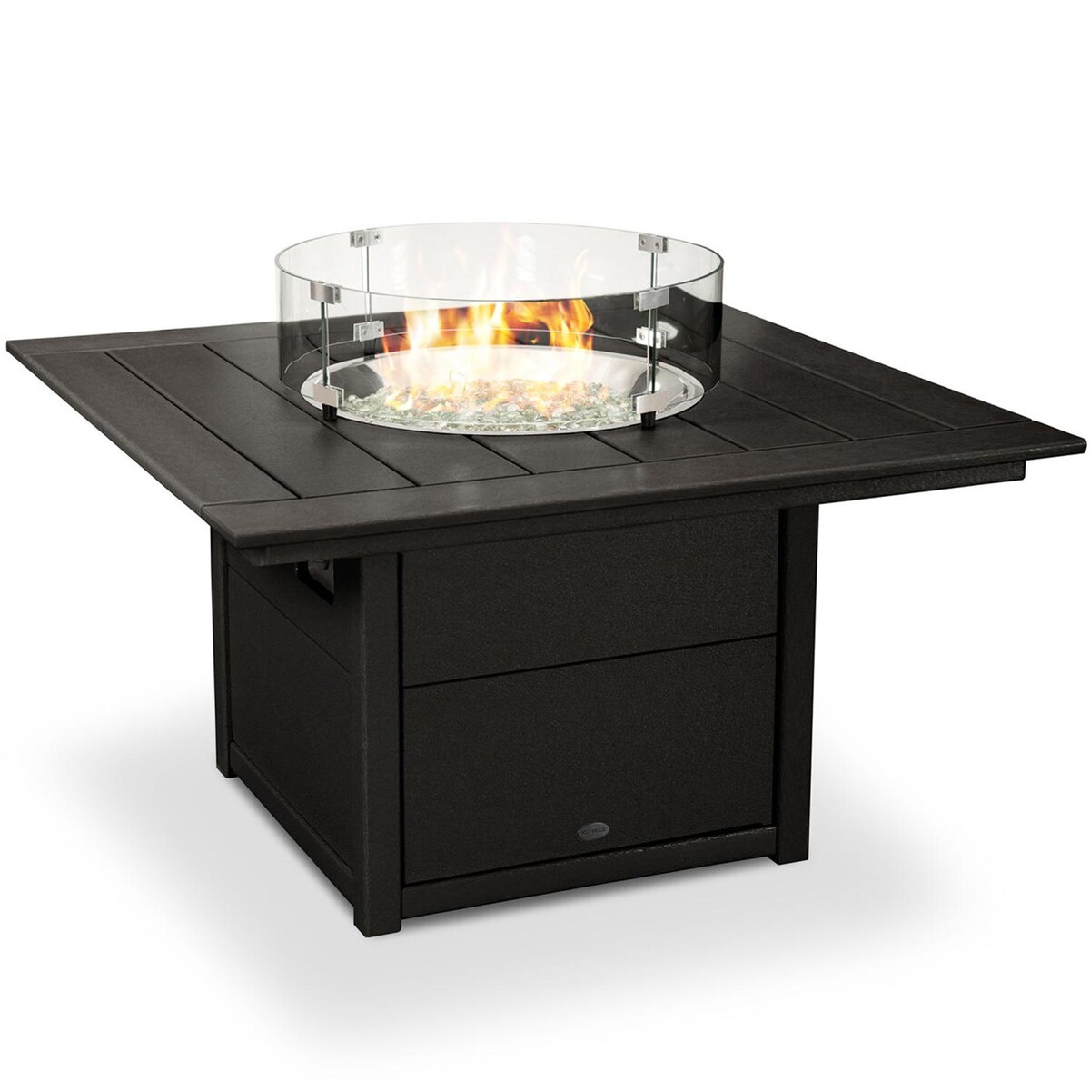 POLYWOOD 42-Inch Square Propane Fire Pit Table