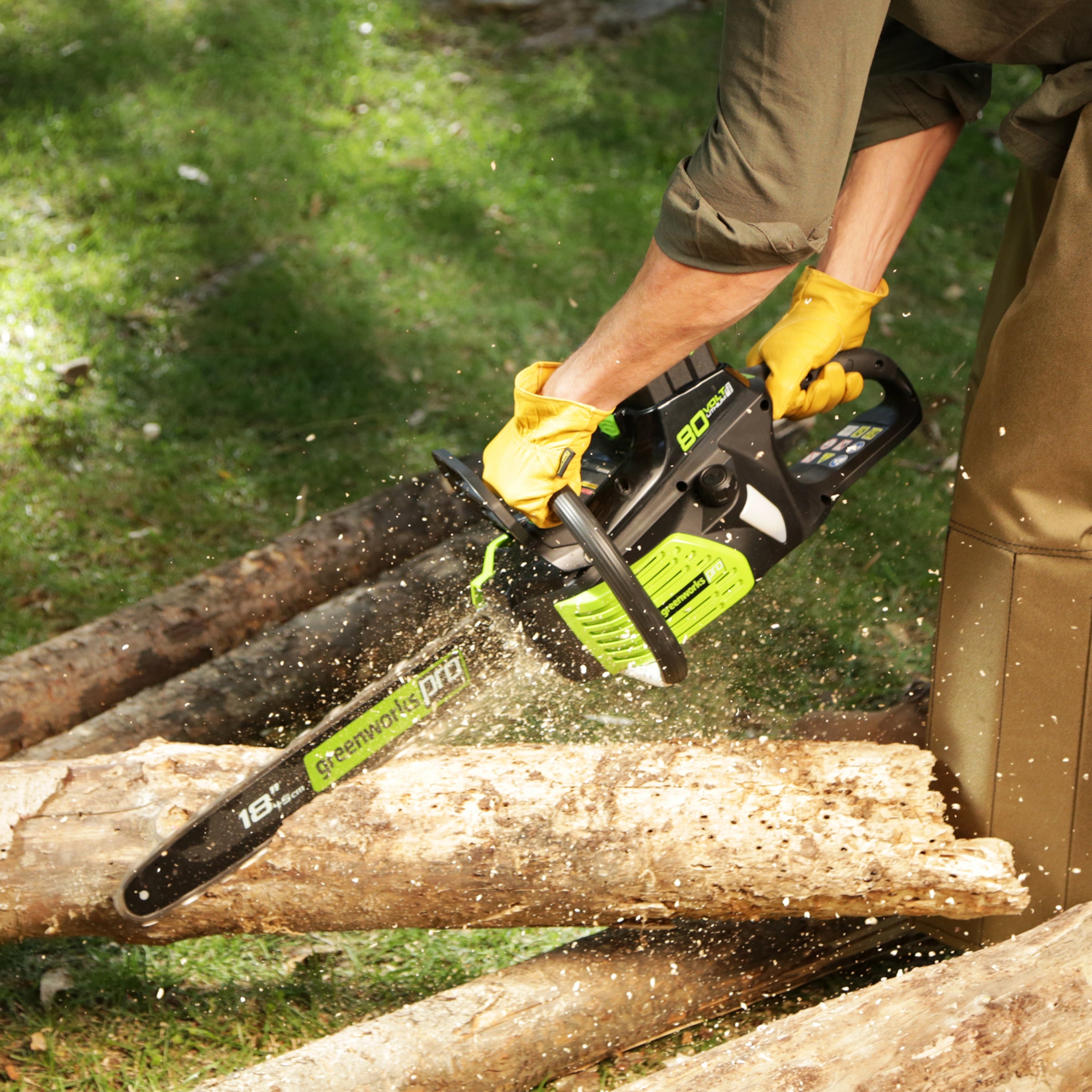 80V 18-Inch Cordless Chainsaw  Battery | Greenworks Tools