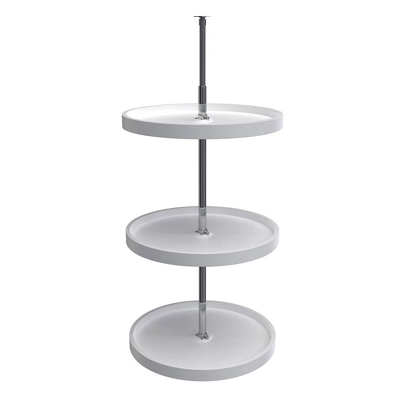 Rev-a-shelf 20 Inch Lazy Susan Full Circle Polymer 3-shelf White， 6013-20-11-526