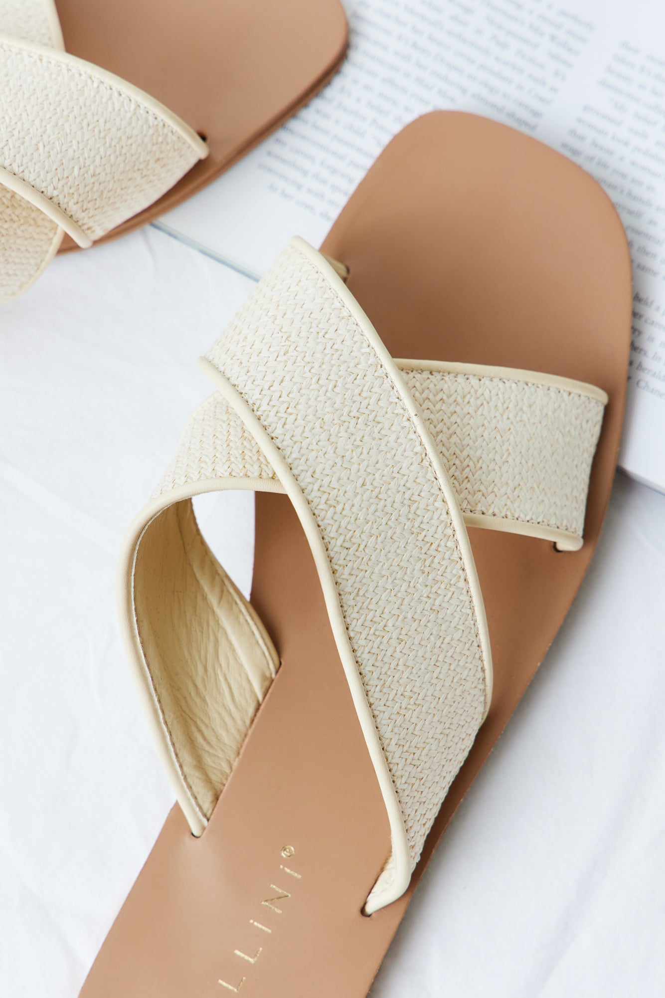 BILLINI Kacee Slides Cream Raffia