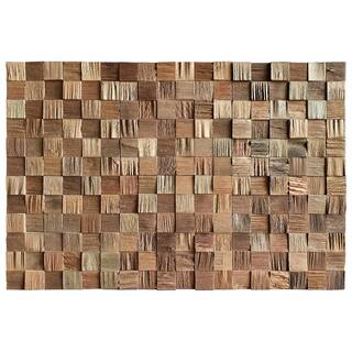 Wallscapes 1 in. x 14 in. x 1 ft. Ristretto Meranti Cube Hardwood Boards (8-pack 11. 16 sq. ft. ) WSWCCUBE-RIS