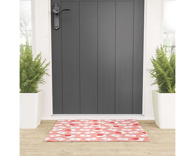 Joy Laforme Love Mail Looped Vinyl Welcome Mat Society6