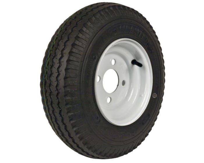 Kenda Loadstar Trailer Tire and 4-Hole Wheel (4/4) - 480/400-8 LRB