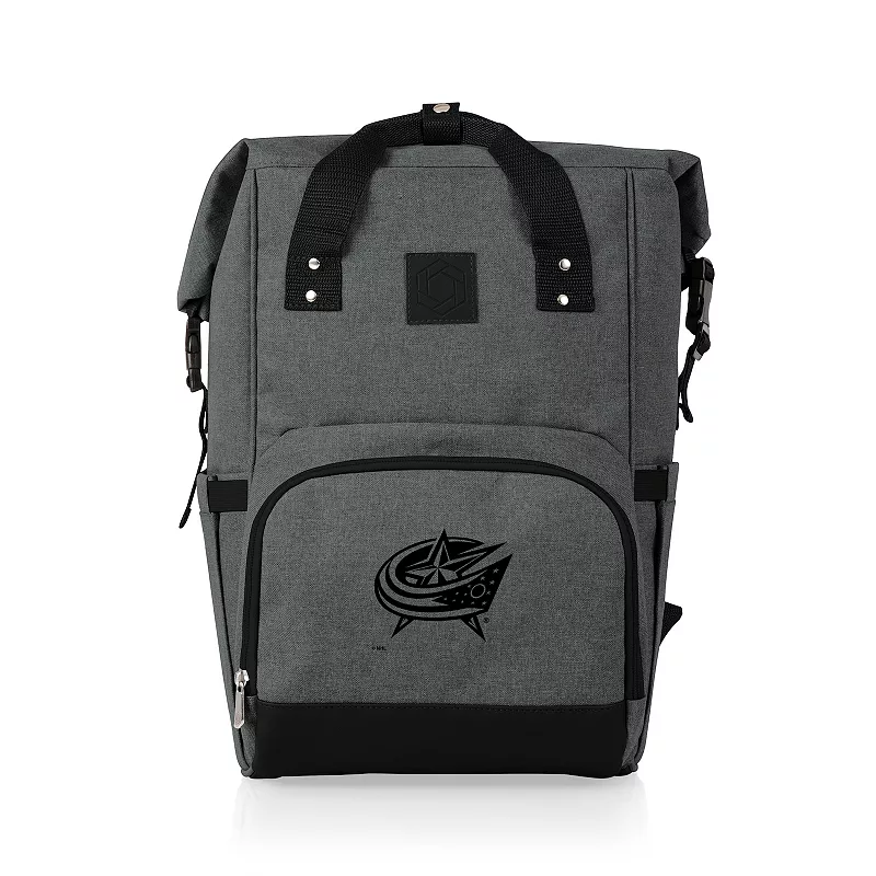 Picnic Time Columbus Blue Jackets On The Go Roll-Top Cooler Backpack