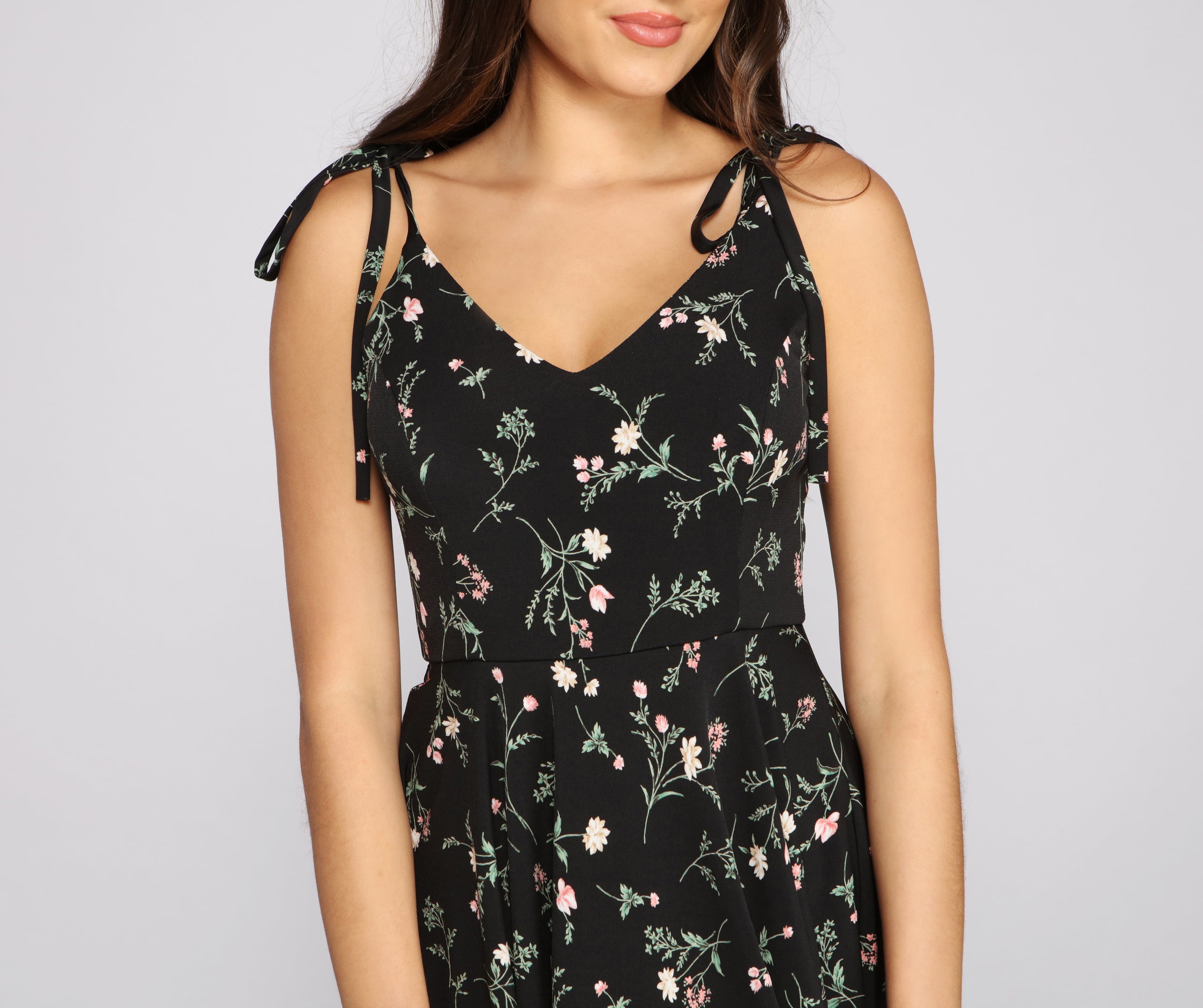 Major Flirt Ditsy Floral Skater Dress