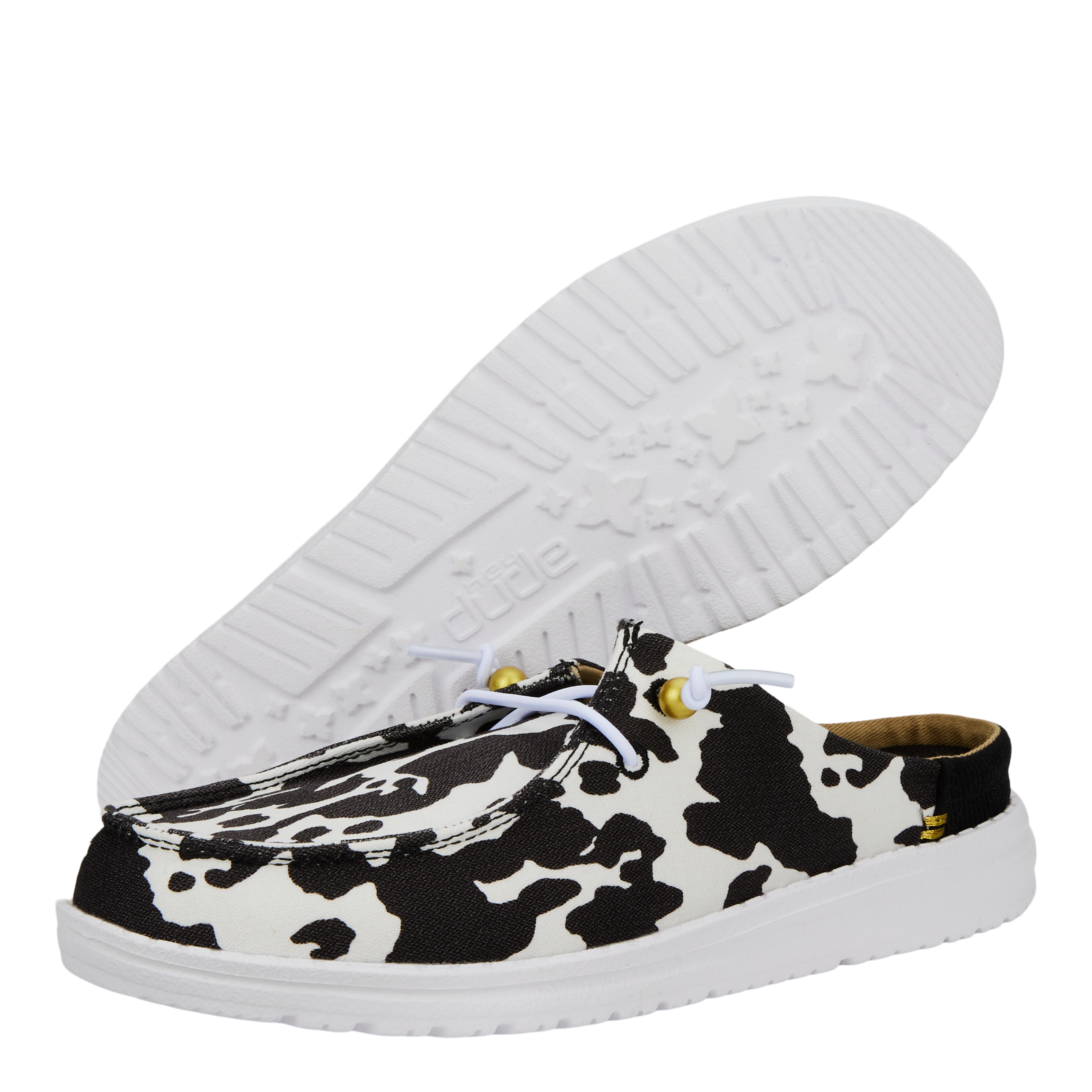 Wendy Slip Classic - White/Black Cow Print
