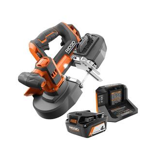 RIDGID 18V Cordless Compact Band Saw Kit with (1) 4.0 Ah Battery and Charger R8604KN