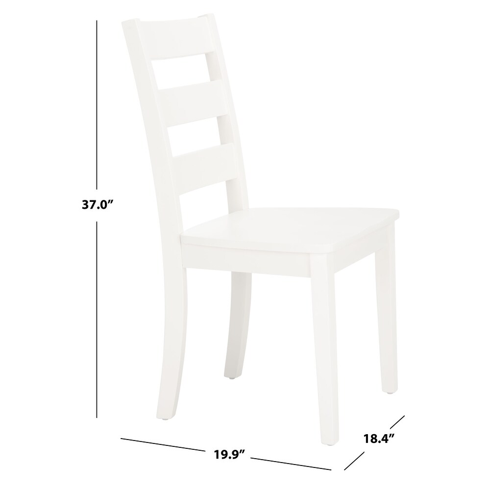 SAFAVIEH Silio Farmhouse Ladder Back Dining Chair   18.4\