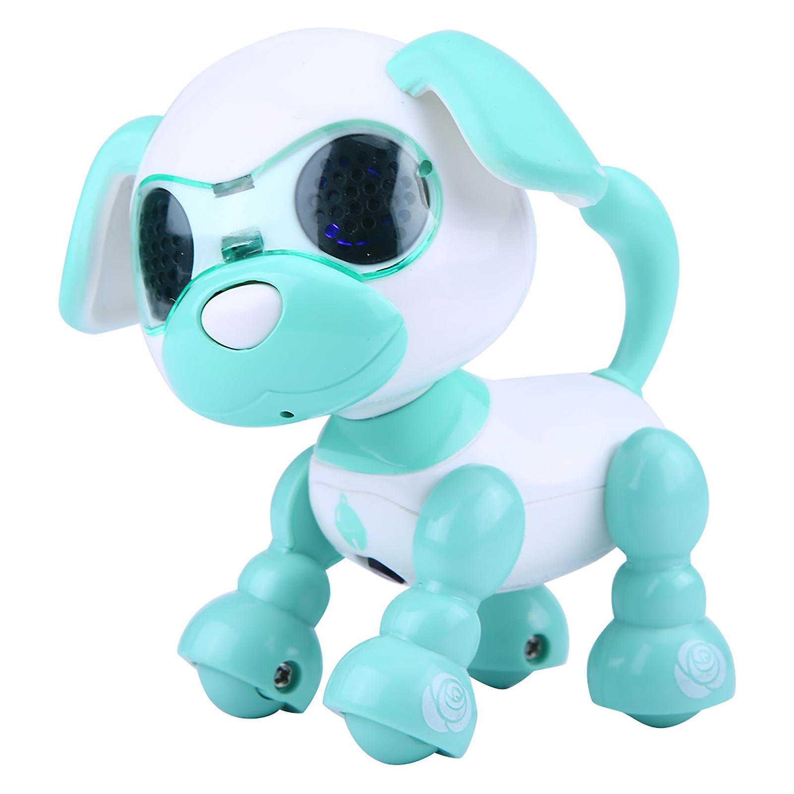 Robot Dog Pet Toy Smart Kids Interactive Walking Sound Puppy Led Educational Gift (green)