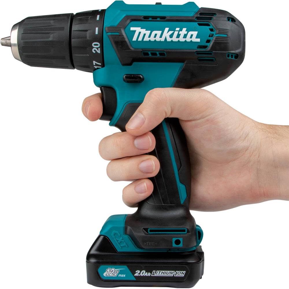 Makita 12V Max CXT Lithium-Ion Cordless 3/8 In. Driver-Drill Kit (2.0Ah) FD09R1 from Makita