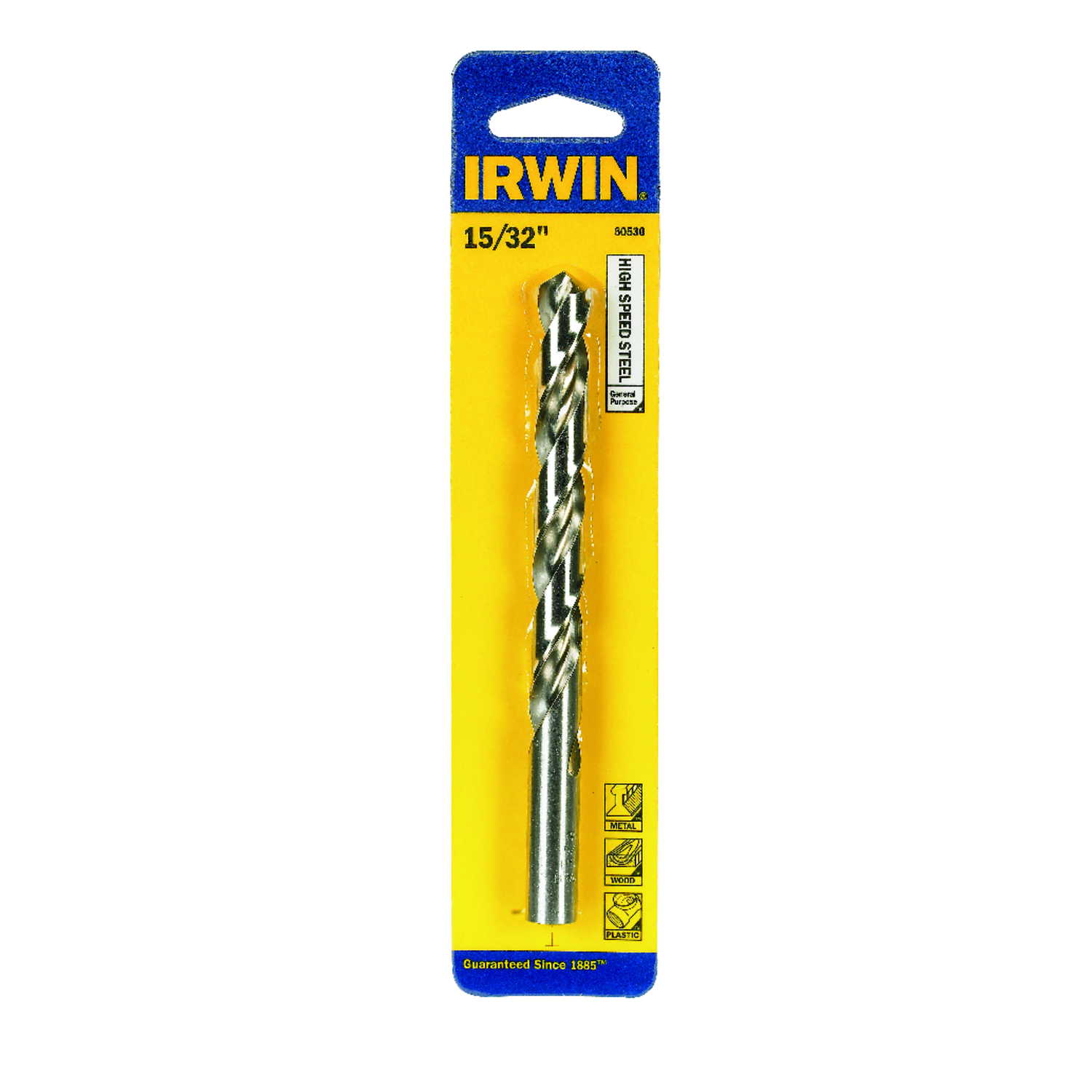 Irwin 15/32 in. X 5-3/4 in. L High Speed Steel Drill Bit 1 pc