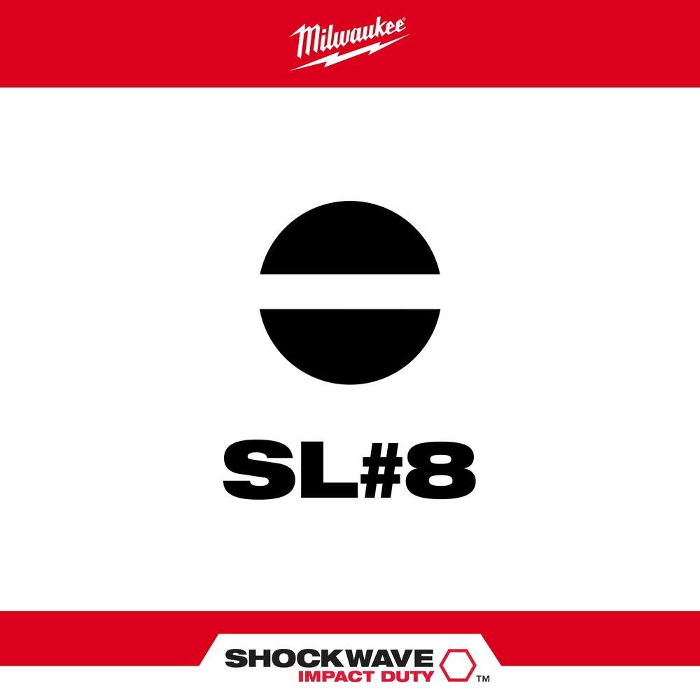 Milwaukee SHOCKWAVE 2 in. Impact Slotted 3/16 in. Power Bit 48-32-4919 from Milwaukee