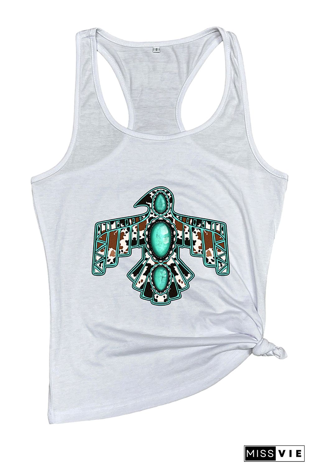 Cowhide Turquoise Thunderbird Tank Top Wholesale