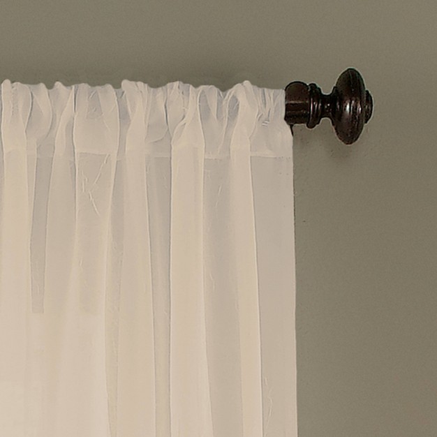 1pc Sheer Trinity Crinkle Voile Window Curtain Panel Curtainworks