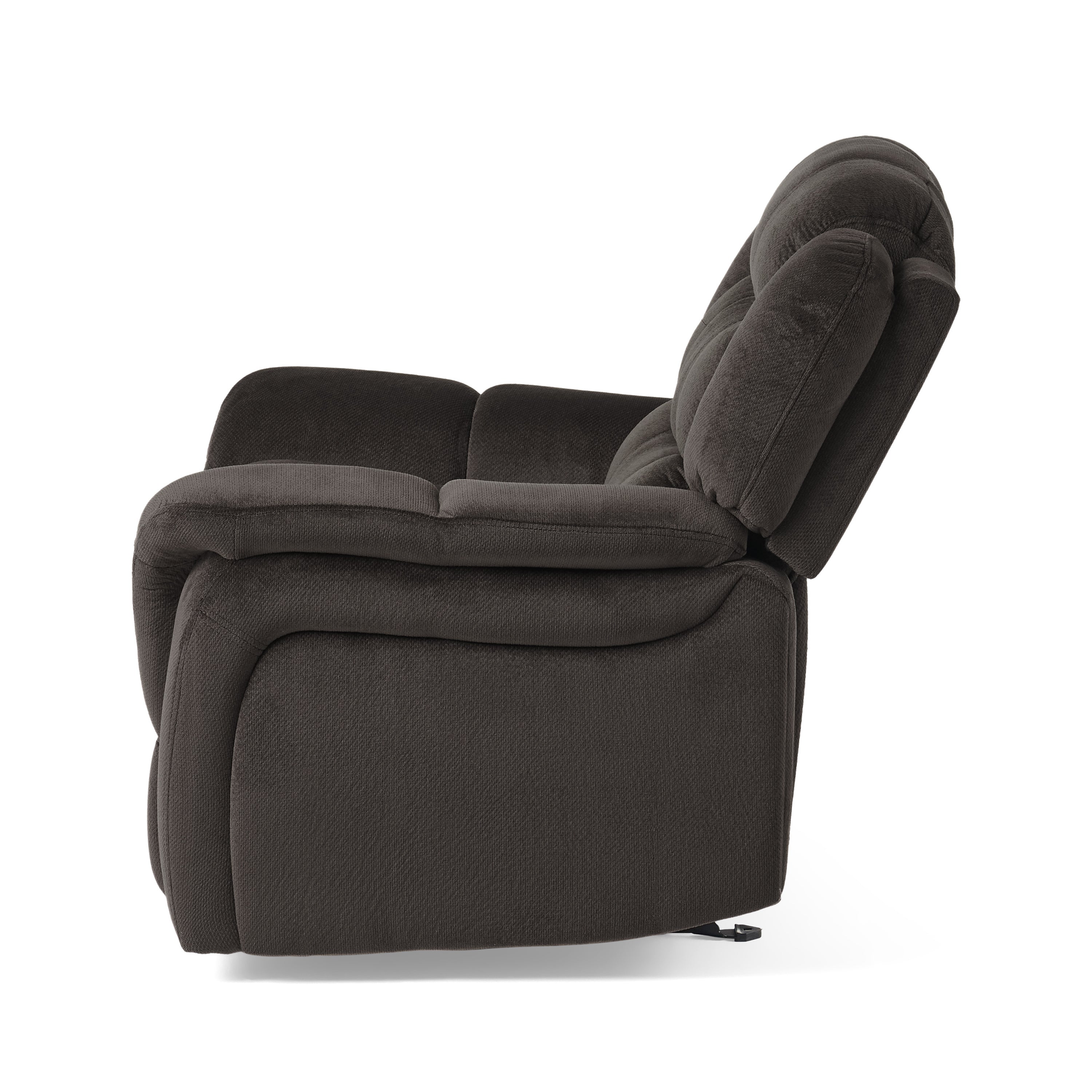 Hidal Brown Fabric Glider Recliner Club Chair