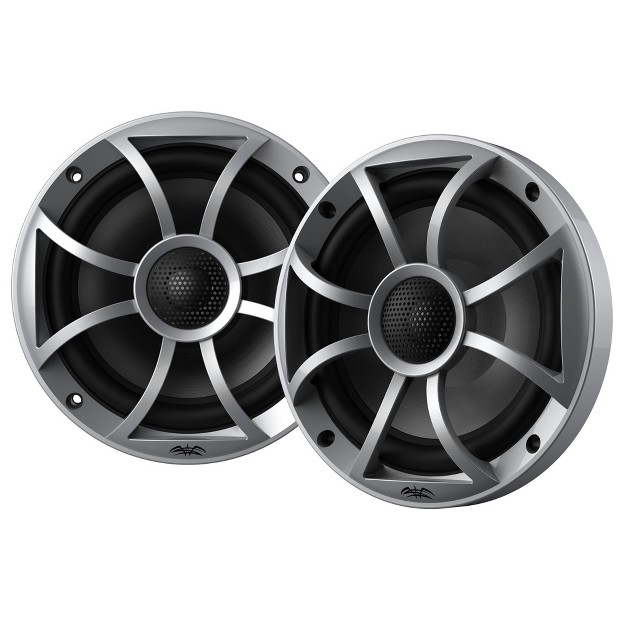 60 watt Rms Coaxial Speakers With Silver Xs Grille And Cone pair