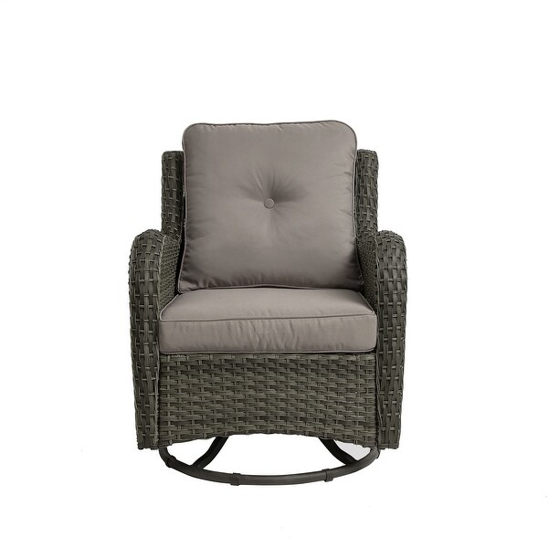 Outdoor Rattan Swivel Gliders Rocking Chair