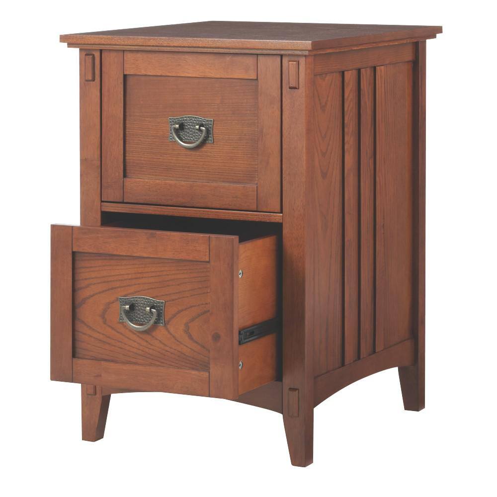 Home Decorators Collection Artisan Medium Oak Brown 2 Drawer File Cabinet 9223900550