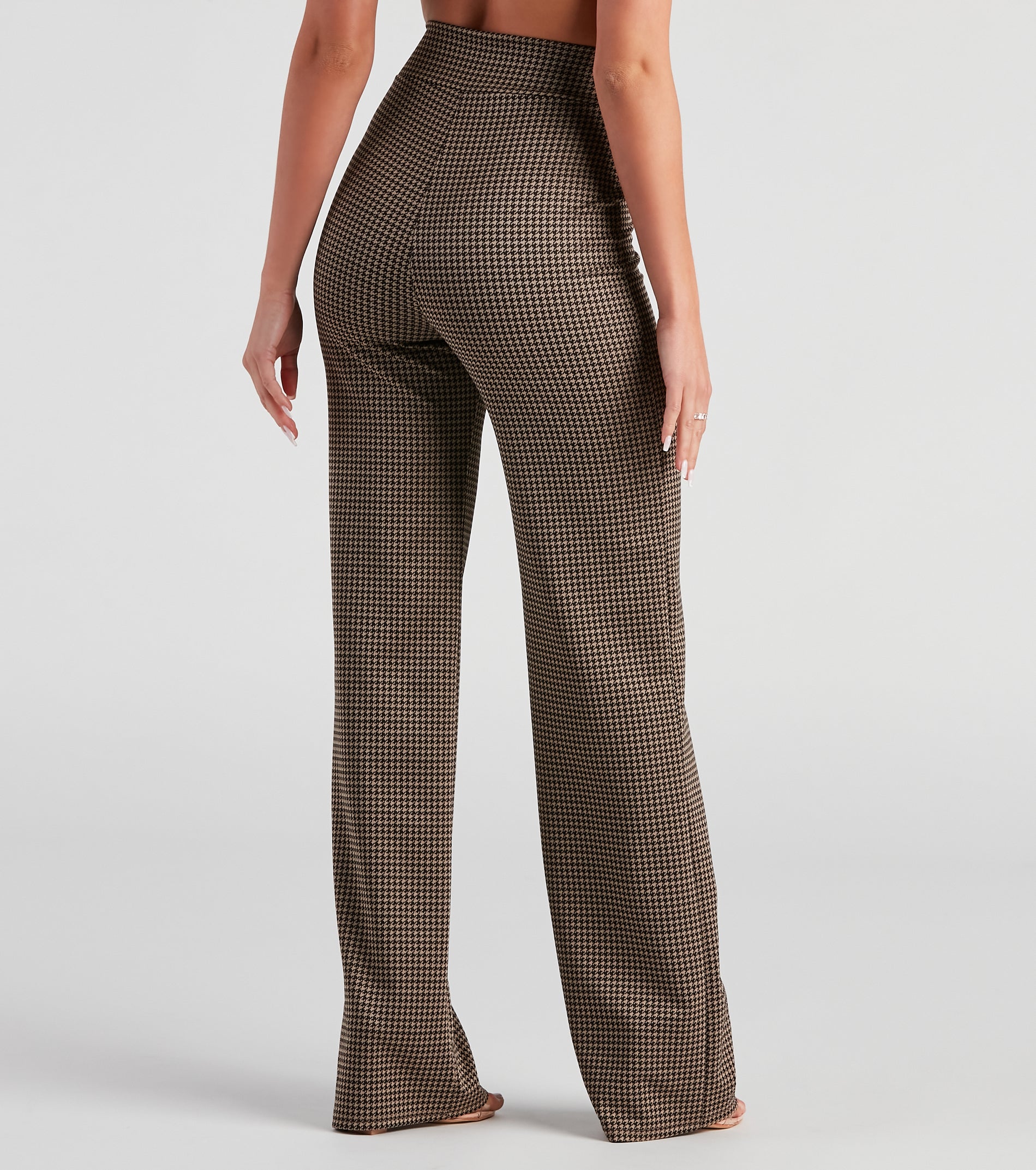 Back To Business Houndstooth Trouser Pants