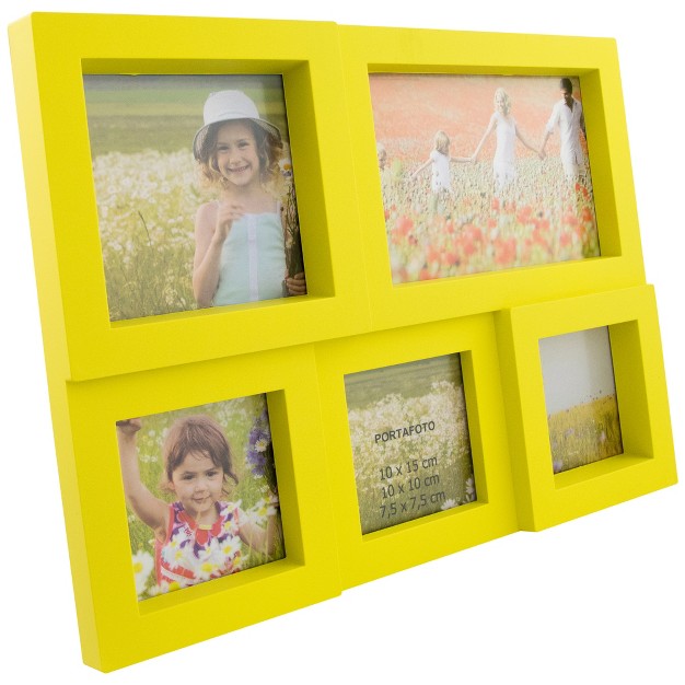 Northlight Yellow Multi sized Puzzled Collage Picture Frame