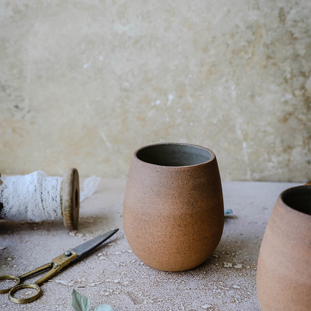 Round Ceramic Terracotta Cup