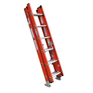 Werner 16 ft. Fiberglass Compact Extension Ladder with 300 lb. Load Capacity Type IA Duty Rating D6216-3