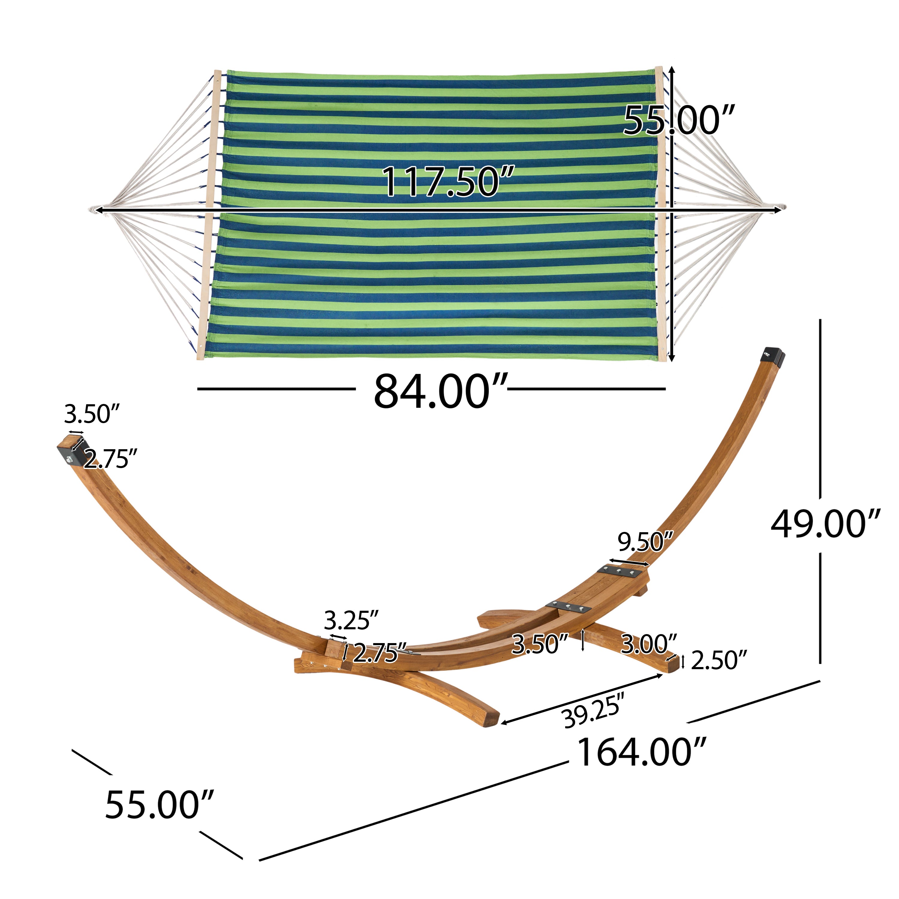 Weston Outdoor Hammock w/ Wooden Base