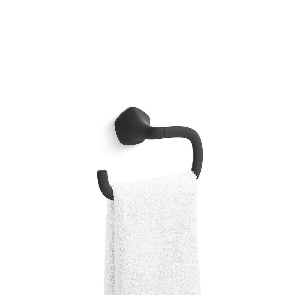 KOHLER Sundae Towel Ring in Matte Black R31061-BL