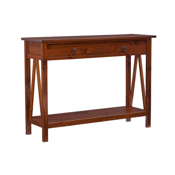 Copper Grove Newborough Antique Tobacco Console Table