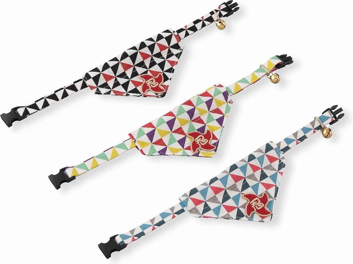 Necoichi Ninja Bandana Cotton Breakaway Cat Collar with Bell