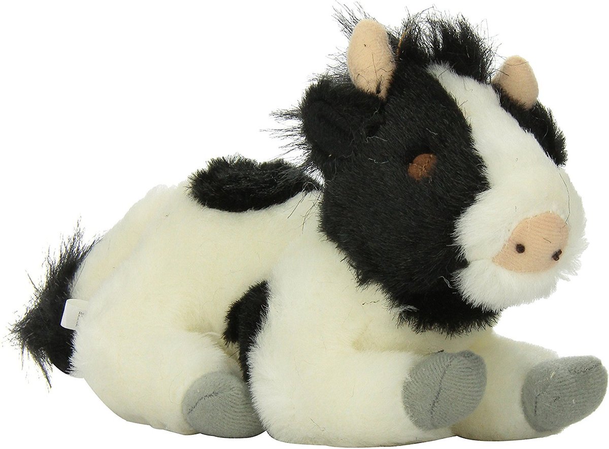 Multipet Look Who's Talking Cow Plush Dog Toy