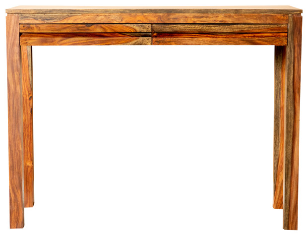 Jamesia Rectangular 2 drawer Console Table Warm Chestnut   Modern   Console Tables   by Modon  Houzz