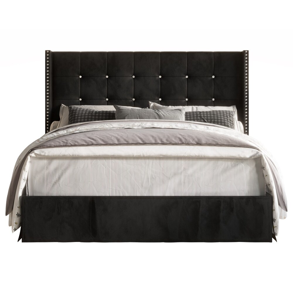 Wilie Tufted Upholstered Platform Bed