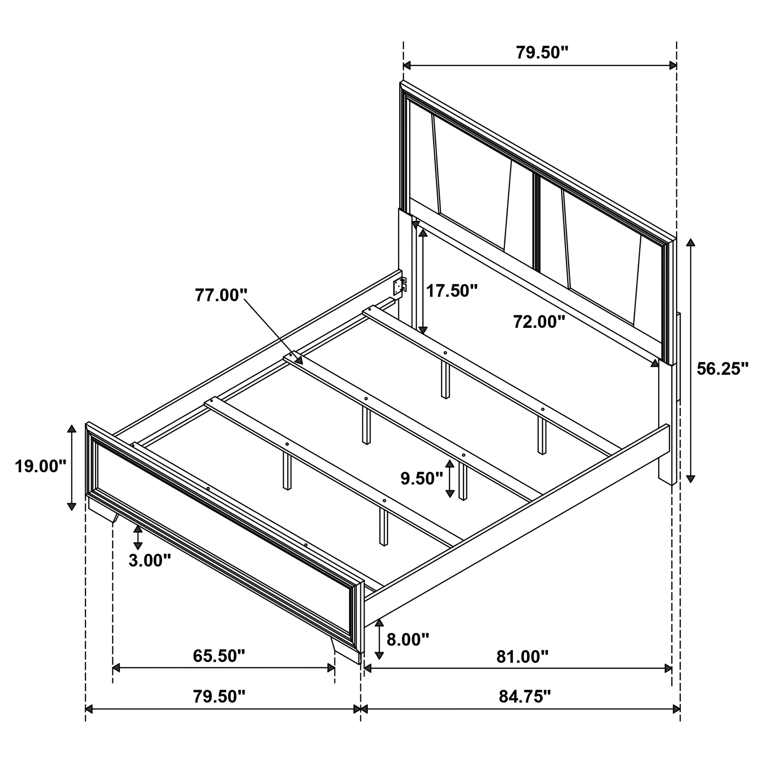 Janine 4-Piece Bedroom Set Grey - 223551 - S4