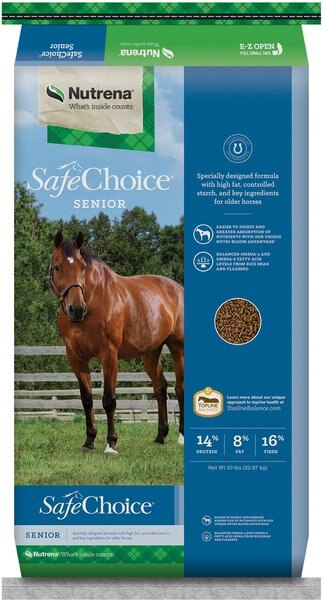 Nutrena SafeChoice Senior Horse Feed， 50-lb bag