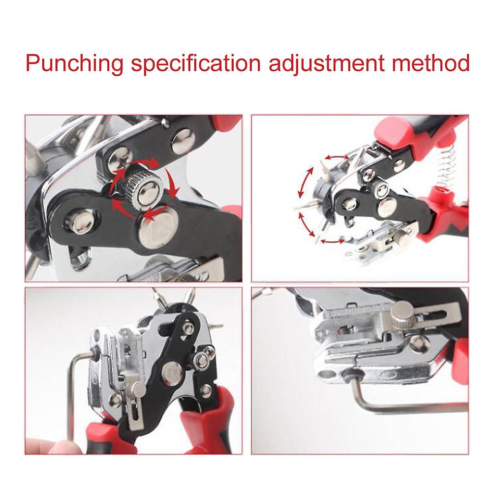 Handheld Portable Eyelet Puncher Household Diy Leathercraft Hole Punch Plier 2 2.5 3 3.5 4 4.5mm Round Holes No.299638