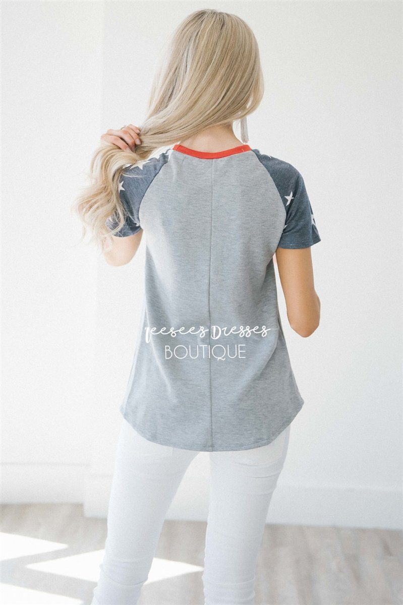 Short Sleeve Baseball Sleeve Top