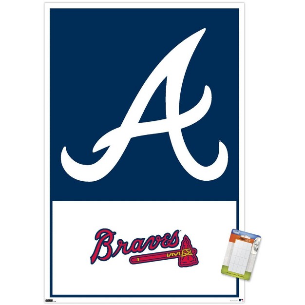 Trends International Mlb Atlanta Braves Logo 22 Unframed Wall Poster Prints