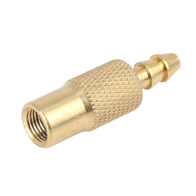 Unique Bargains Air Chuck Adapter Tire Inflator Tire Chuck Compressor Pump 6 5mm Gold Tone 1pc