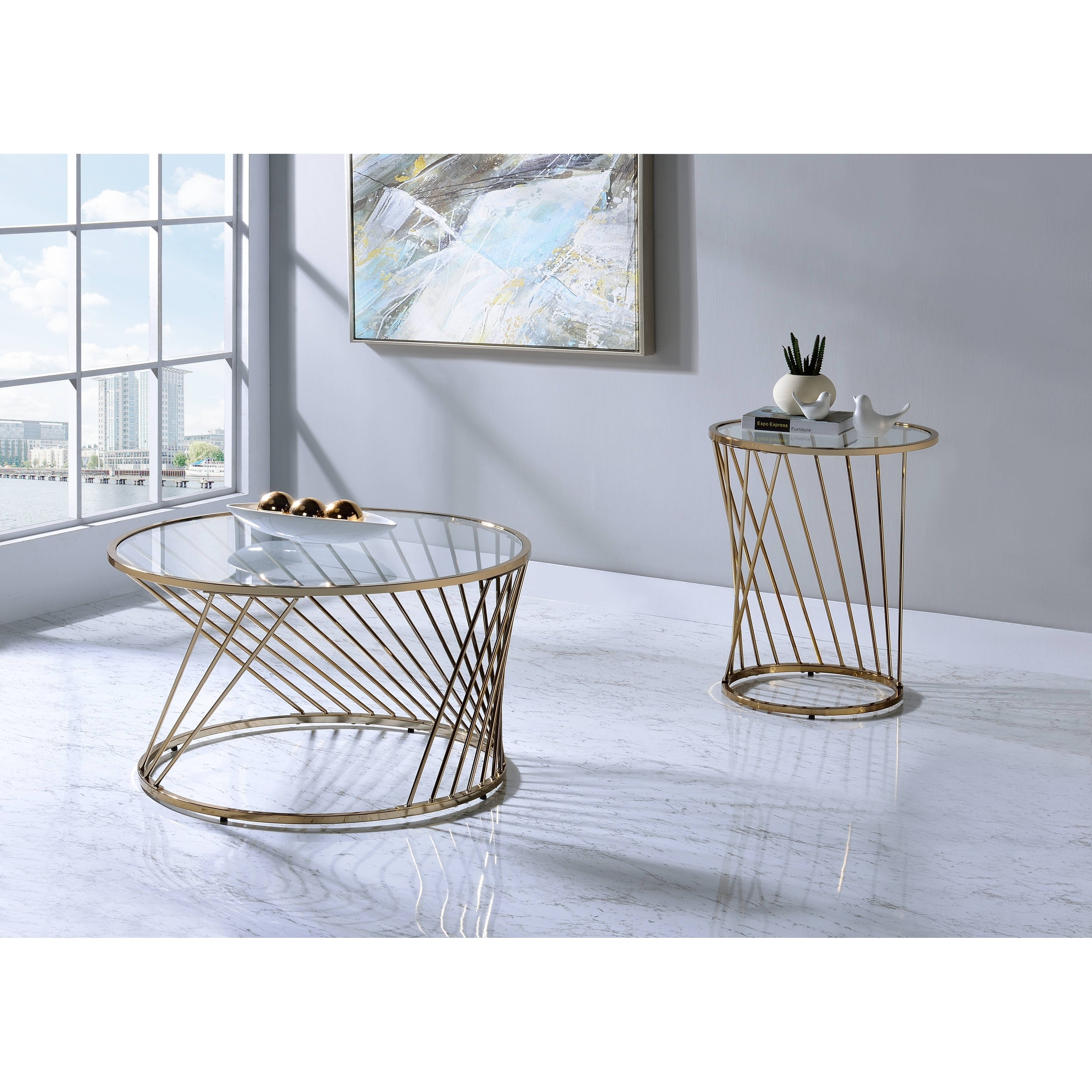 ACME Bluelipe Coffee Table in Champagne